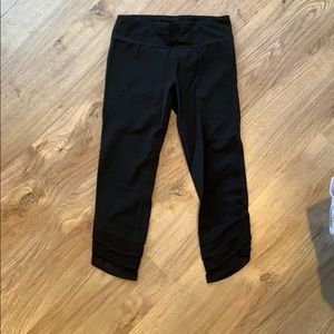 Athleta Girl capri leggings with mesh detailing